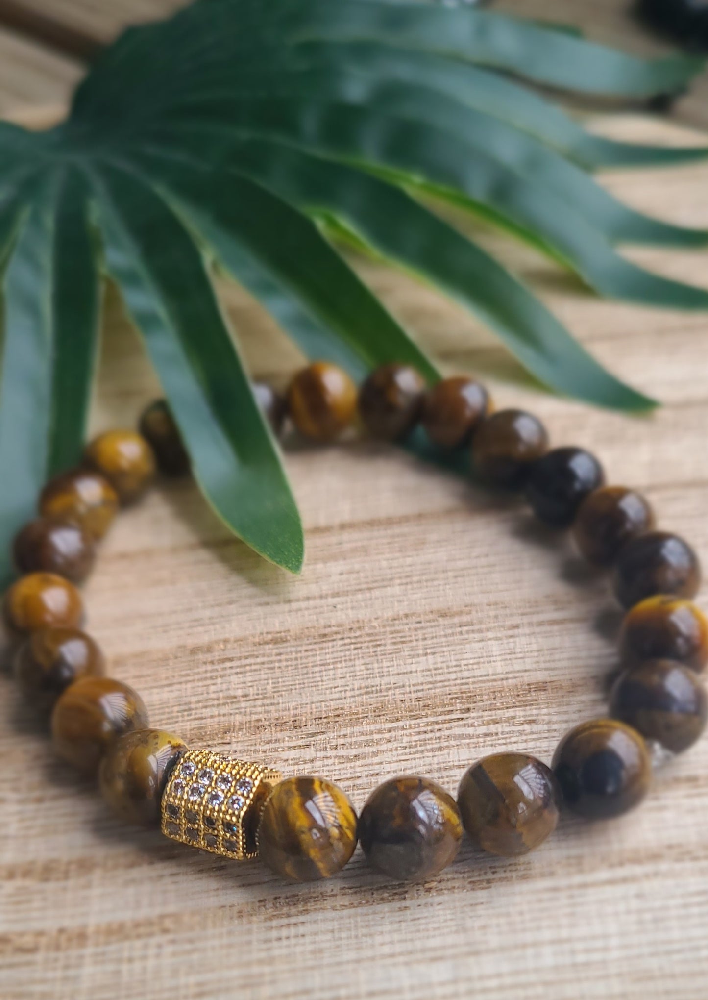 Warrior's Heart Tiger's Eye Bracelet - 8 mm