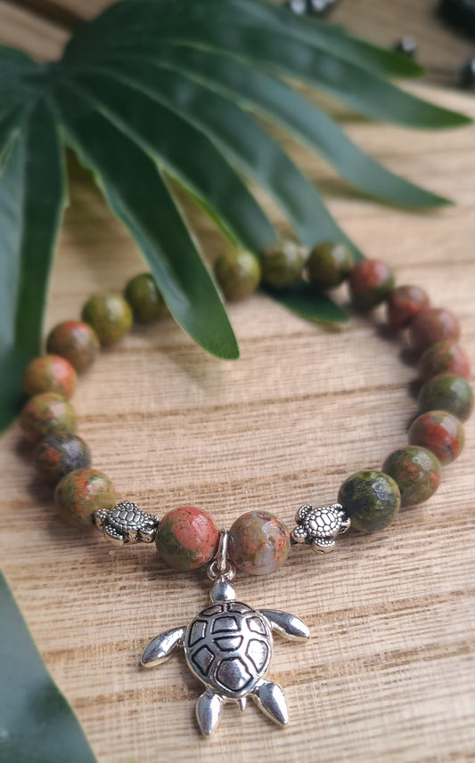 Mother Earth Fertility Unakite Bracelet - 8 mm