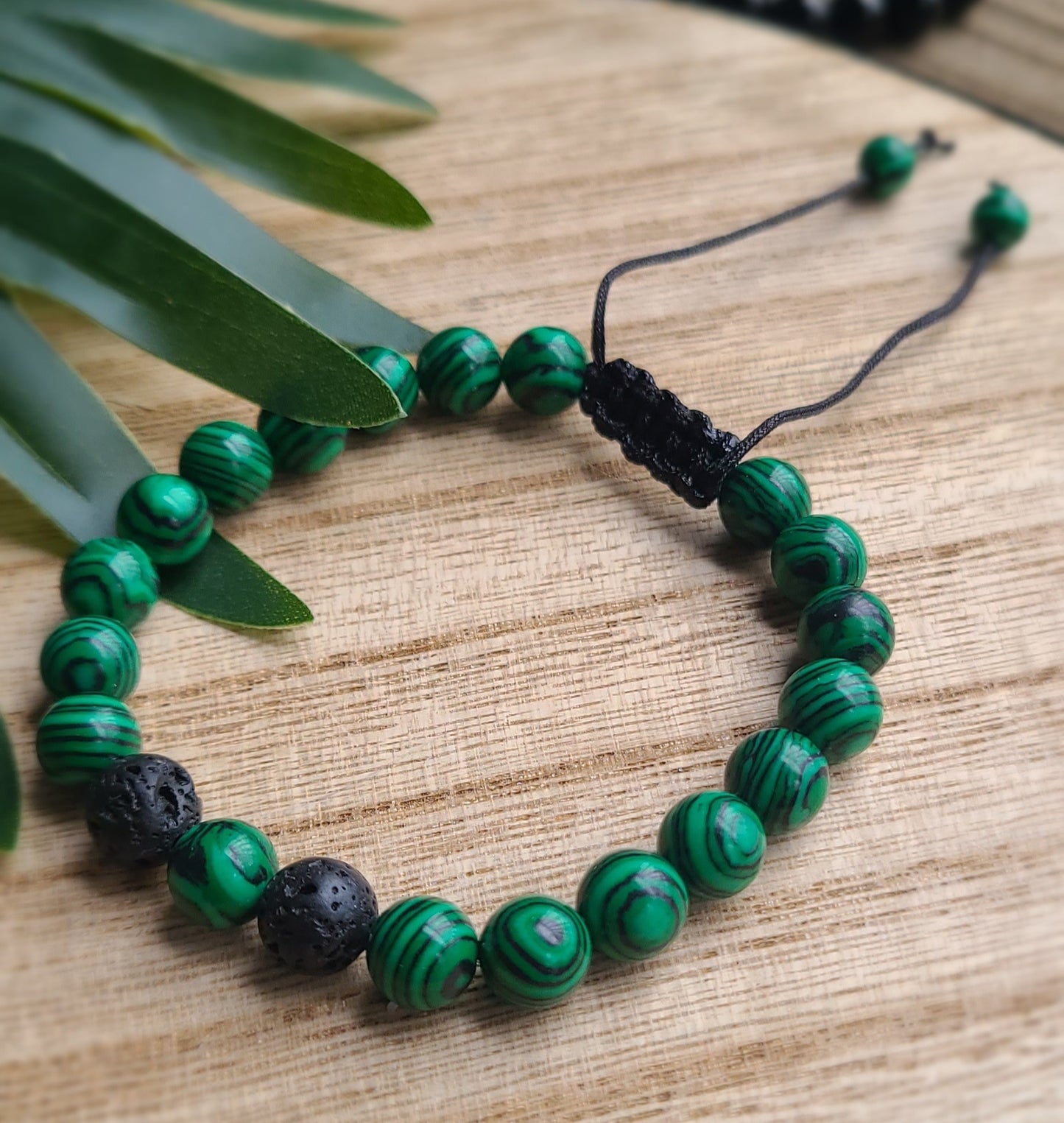 Free Spirit Adjustable Malachite Bracelet - 8 mm