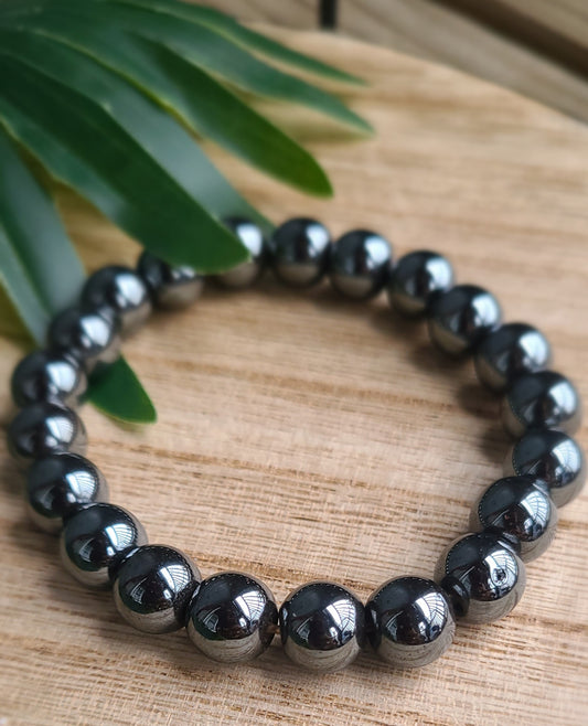 No Bad Vibes Hemetite Bracelet - 10 mm