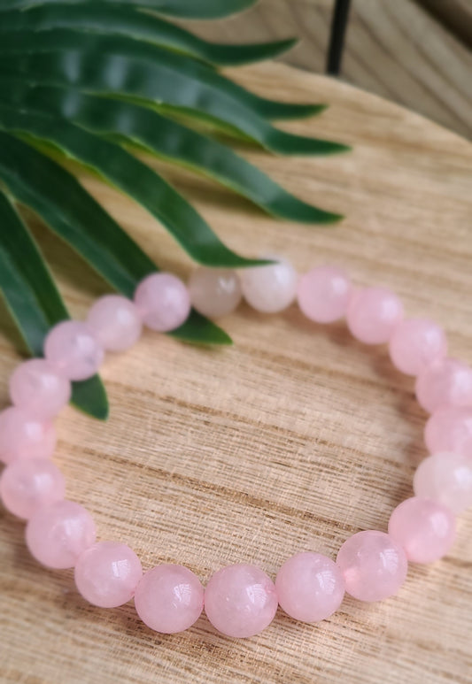 Heart Healing Rose Quartz Bracelet - 10 mm