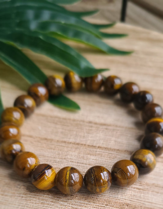 Warrior's Heart Tiger's Eye Bracelet - 10 mm