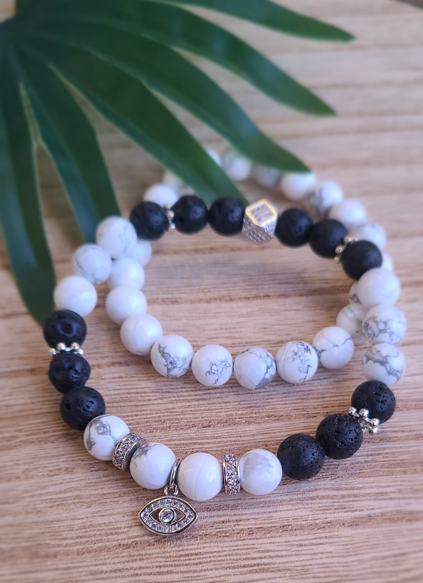 Protect Thy Patience Howlite Bracelet Set - 8 mm