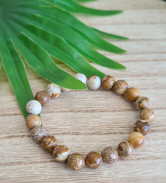 Grounding Picture Jasper Bracelet - 8 mm