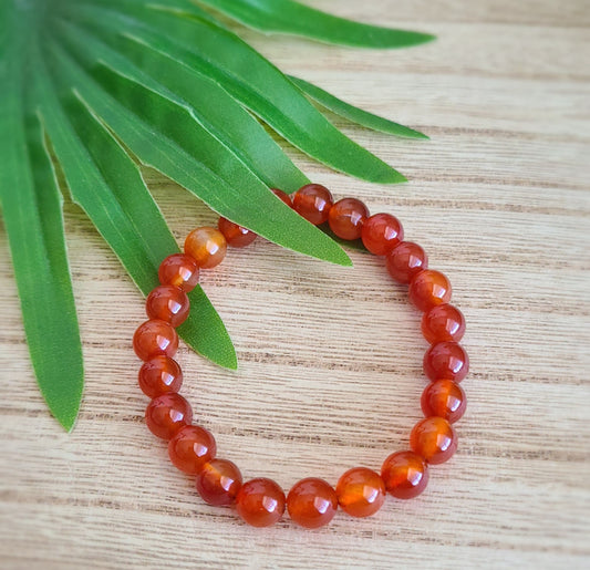 Warrior's Luck & Ambition Carnelian Bracelet - 8mm